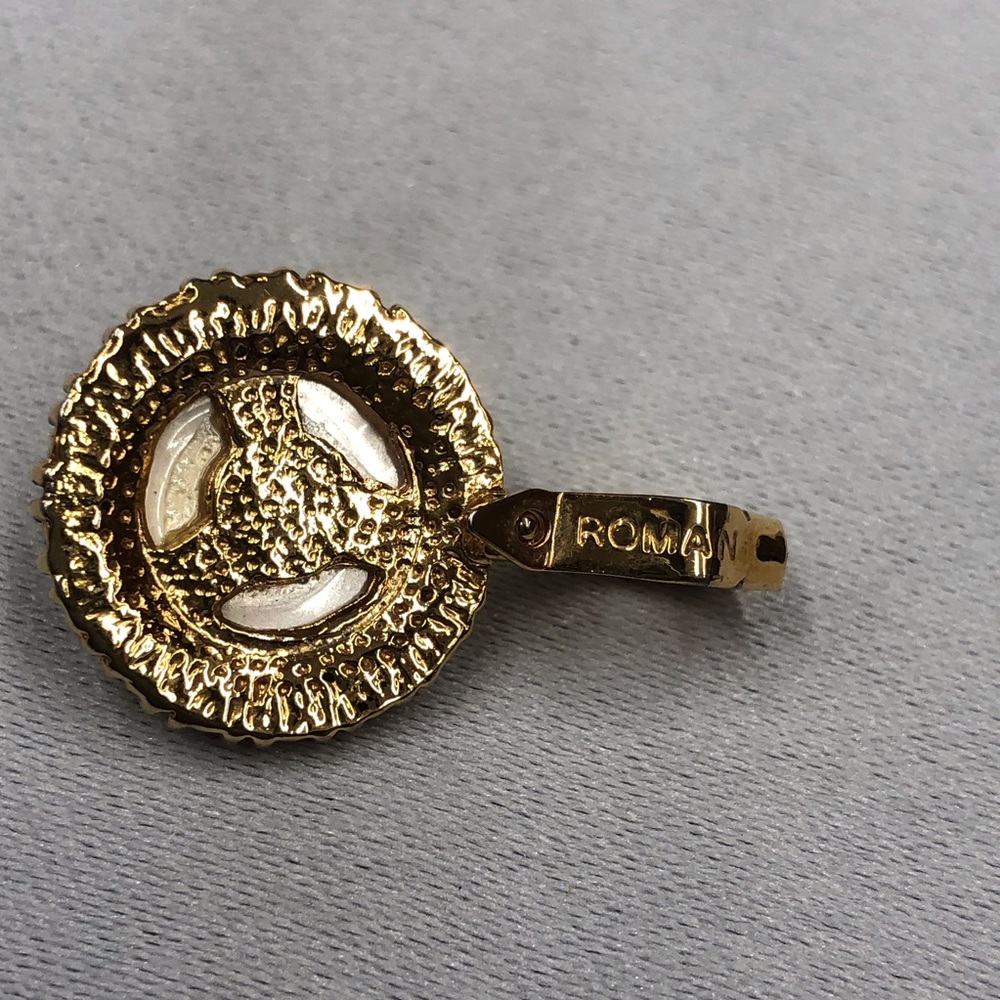 Vintage Signed Roman Cabochon Pendant - Picture 8 of 16